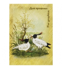 Блокнот для графики 20л. А5 на гребне Журавль, 180 гр/м2