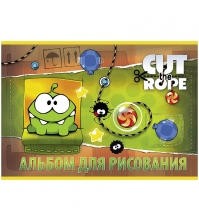 Альбом для рисования 12л. А4 на скрепке CUT THE ROPE