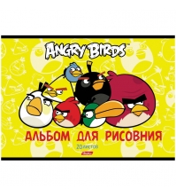 Альбом для рисования 20л. А4 на скрепке ANGRY BIRDS -Выпуск №1