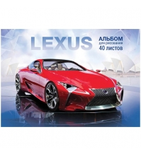 Альбом для рисования 40л. А4 на спирали Авто. Lexus