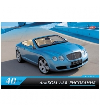 Альбом для рисования 40л. А4 на спирали Престижные авто