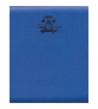 Телефонная книга 175*205мм, 84л., кожзам, алф.ламинир.вырубка, синяя