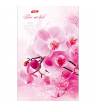 Бизнес-блокнот 120л. А6 Розовая орхидея- ВАНИЛЬ, тонированный блок