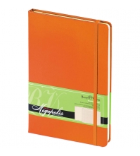 Записная книжка 100л. А5 на резинке Megapolis Journal, оранжевый, тонированный блок