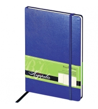 Записная книжка 100л. А5 на резинке Megapolis Journal, синий, тонированный блок