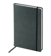 Записная книжка 100л. А5 на резинке Megapolis Velvet, серый, тонированный блок