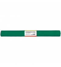 Бумага крепированная 50*250 см, 32 г/м?, темно-зеленая, в рулоне