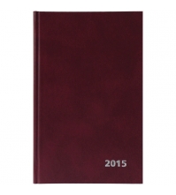 Ежедневник датированный 2015г, А5, 168л, БВ, бордовый