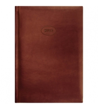 Ежедневник датированный 2015г., А5, 176л., кожзам, Nebraska, коричневый