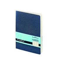Ежедневник недатированный А5 160л. ПВХ Comfort, синий, бежевая бумага