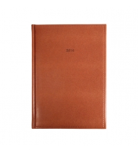 Еженедельник датированный 2014г., 170*240, 72л., кожзам, Salamandra, коричневый