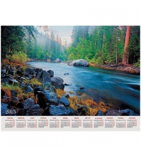 Календарь настенный листовой А2 Горная река, 2015