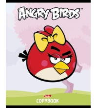 Тетрадь 48л. А5 клетка ANGRY BIRDS, флок