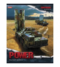 Тетрадь 48л. А5 клетка POWER,  металлизирован.картон