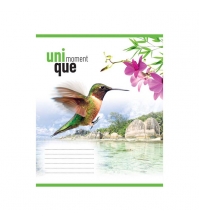Тетрадь 48л. А5 клетка Животные. Уникальные моменты, выборочный УФ-лак