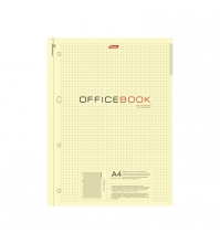 Тетрадь 80л. А4 клетка на гребне Office Book, тонир. блок, выб. лак, перфорация на отрыв