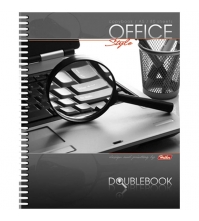Тетрадь 80л. А5 клетка двойная на гребне Office Style