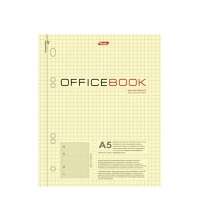 Тетрадь 80л. А5 клетка на гребне Office Book, тонированный блок, выборочный лак