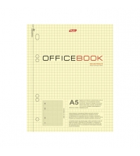 Тетрадь 80л. А5 клетка на гребне Office Book, тонированный блок, выборочный лак