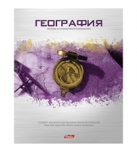 Тетрадь тематическая 46л. METALLIC - География, металлизированное тиснение