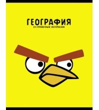 Тетрадь тематическая 48л. Angry Birds - География, выборочный лак