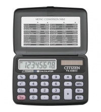 Калькулятор карманный FS 8 разрядов, двойное питание, 68*95*11 мм, черный