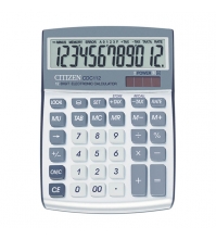 Калькулятор настольный CDC 12 разрядов, двойное питание, 130*175*33 мм, серый/белый