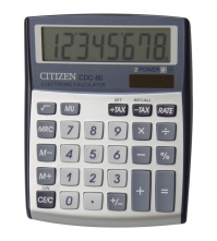 Калькулятор настольный CDC 8 разрядов, двойное питание, 109*135*25 мм, серый