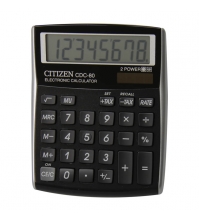 Калькулятор настольный CDC 8 разрядов, двойное питание, 109*135*25 мм, черный