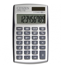 Калькулятор настольный CPC 10 разрядов, двойное питание, 79*136*12 мм, серый