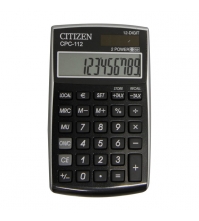 Калькулятор настольный CPC 12 разрядов, двойное питание, 72*120*9 мм, черный