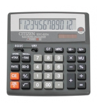 Калькулятор настольный SDC 12 разрядов, двойное питание, 156*156*31 мм, серый