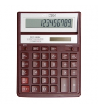 Калькулятор настольный SDC 12 разрядов, двойное питание, 205*159*27 мм, красный
