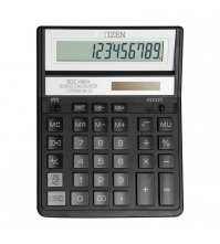 Калькулятор настольный SDC 12 разрядов, двойное питание, 205*159*27 мм, черный