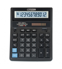 Калькулятор настольный SDC 12 разрядов, двойное питание, 205*159*27 мм, черный