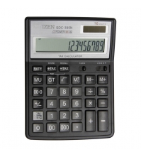 Калькулятор настольный SDC 16 разрядов, двойное питание, 192*143*40 мм, черный