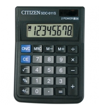 Калькулятор настольный SDC 8 разрядов, двойное питание, 87*120*22 мм, черный