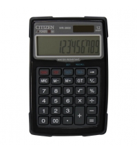Калькулятор настольный WR 12 разрядов, двойное питание, водонепрониц. корпус, 102*156*34 мм, серый