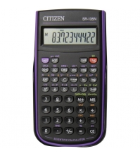 Калькулятор научный 10 разрядов, 128 функций, питание от батарейки, 141*78*12 мм, черный/фиолетовый