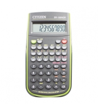 Калькулятор научный 10 разрядов, 128 функций, питание от батарейки, 78*153*12 мм, черный/зеленый