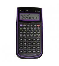 Калькулятор научный 10+2 разрядов, 154 функции, питание от батарейки, 78*153*12 мм, черный/фиолетовы