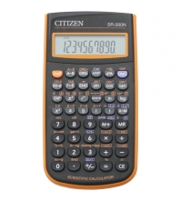 Калькулятор научный 10+2 разрядов, 165 функций, питание от батарейки, 78*150*13 мм, черный/оранжевый
