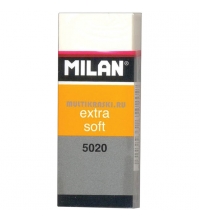 Ластик MILAN 5020, каучук, картонный держатель, 60*29*14мм