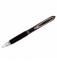 Ручка гелевая автоматическая Signo UMN-207, черная, 0,7мм, грип