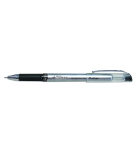 Ручка гелевая Silver черная, 0,5мм, грип