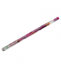 Ручка гелевая Люрекс розовая, 1мм