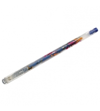 Ручка гелевая Люрекс синяя, 1мм