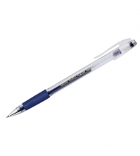 Ручка гелевая синяя, 0,5мм, грип