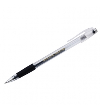 Ручка гелевая черная, 0,5мм, грип