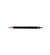 Ручка шариковая Astra синяя, 0,7мм, корпус черный/золото, механизм автоматический